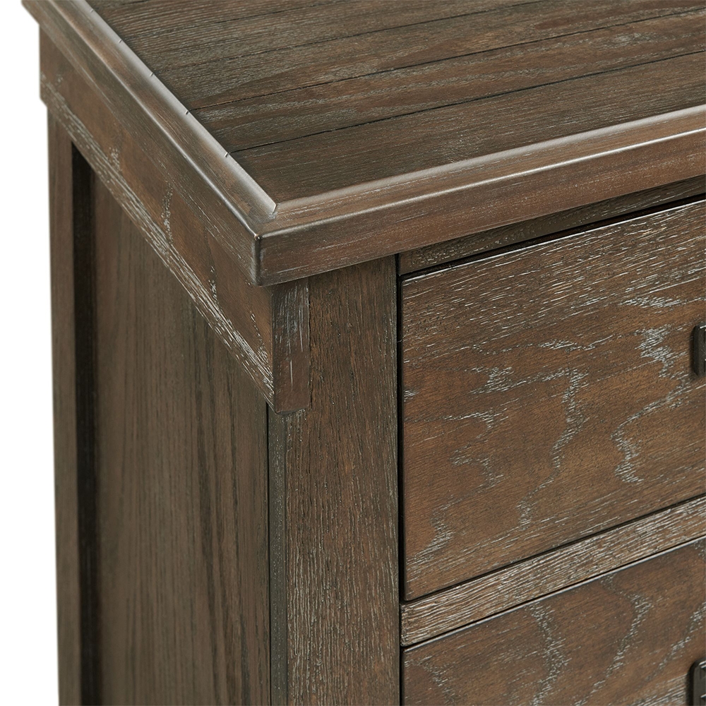 Scott Dark Nightstand With USB | Ellesime International 