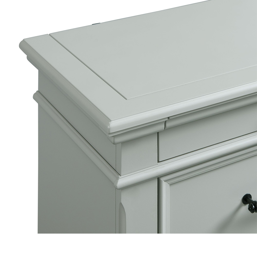 Slater Grey Nightstand With USB | Ellesime International 