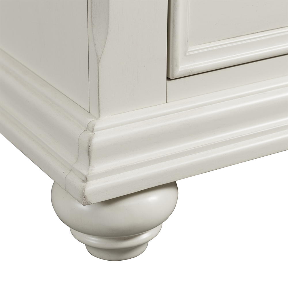 Slater White Nightstand With USB | Ellesime International 