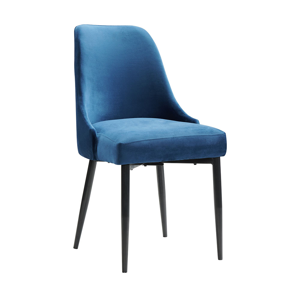 Celeste Dining Side chair With Blue Fabric ( 2 PER CARTON ) | Ellesime International 