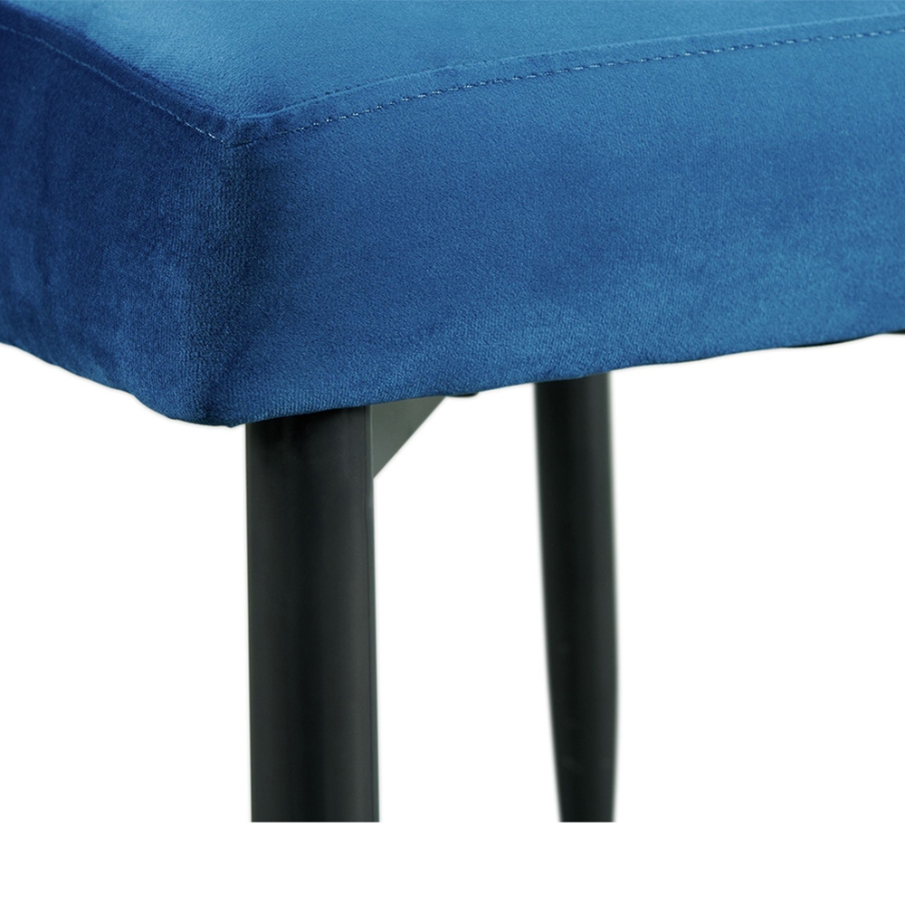 Celeste Dining Side chair With Blue Fabric ( 2 PER CARTON ) | Ellesime International 