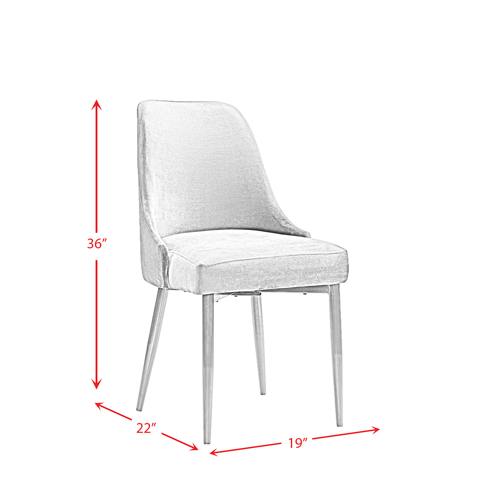 Celeste Dining Side chair With Blue Fabric ( 2 PER CARTON ) | Ellesime International 