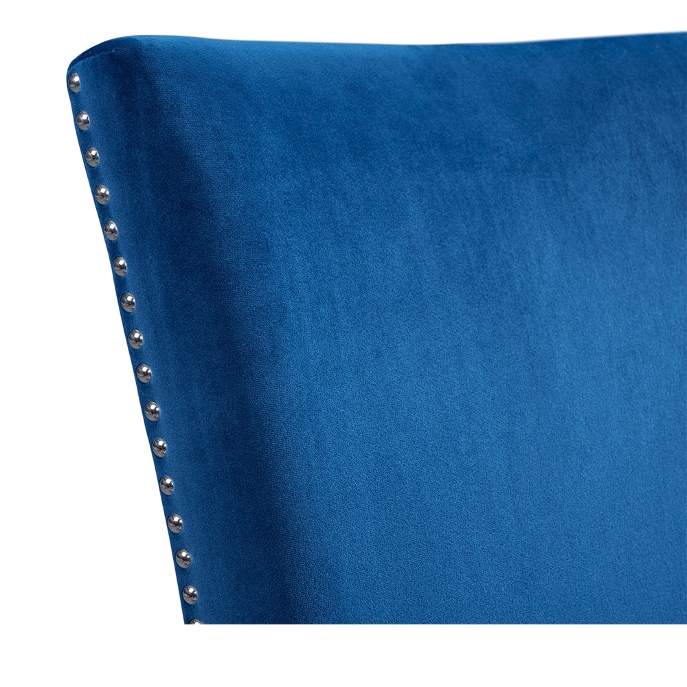 Francesca Dining Blue Velvet Dining Side Chair ( 2 PER PACK ) | Ellesime International 