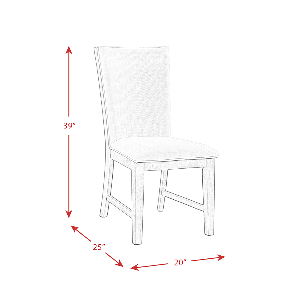 Grady Dining Fabric Back Side Chair ( 2 PER PACK ) | Ellesime International 