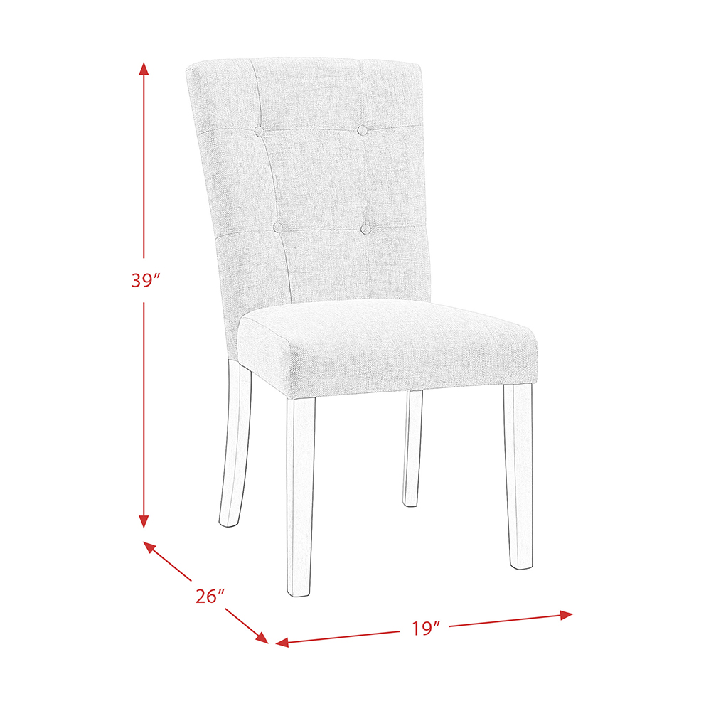 Lexi Dining Tufted Fabric Side Chair ( 2 PER PACK ) | Ellesime International 