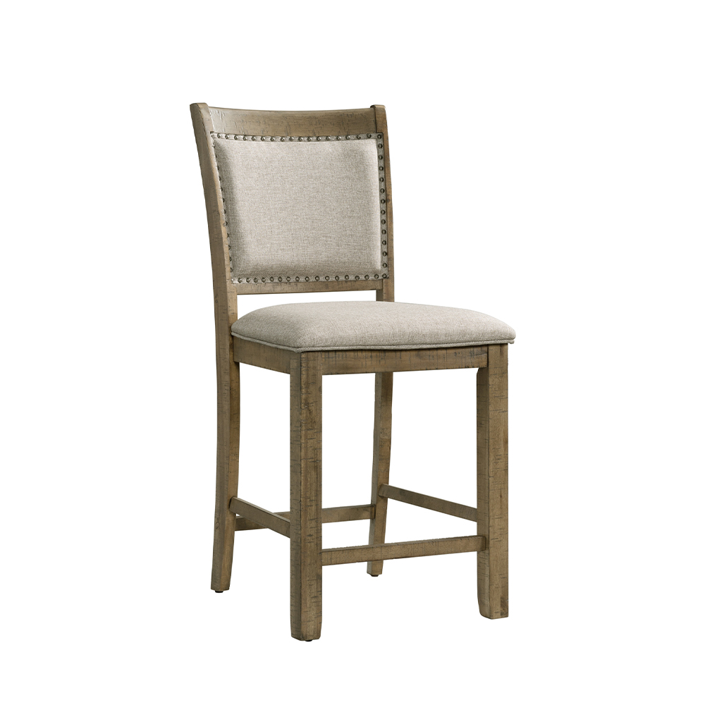 Stone Gray Counter Fabric Swirl Back Side Chair ( 2 PER PACK ) | Ellesime International 