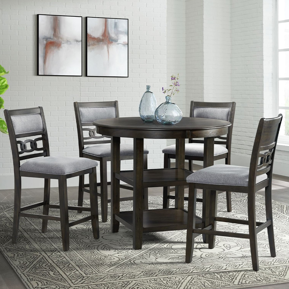 Amherst Dark Counter Fabric Cushion Side Chair ( 2 PER PACK ) | Ellesime International 