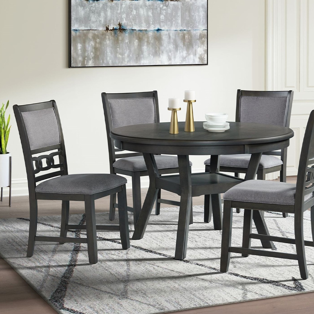 Amherst Grey Dining Fabric Side Chair ( 2 PER PACK ) | Ellesime International 