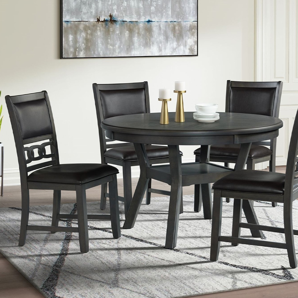 Amherst Grey Dining PU Side Chair ( 2 PER PACK ) | Ellesime International 