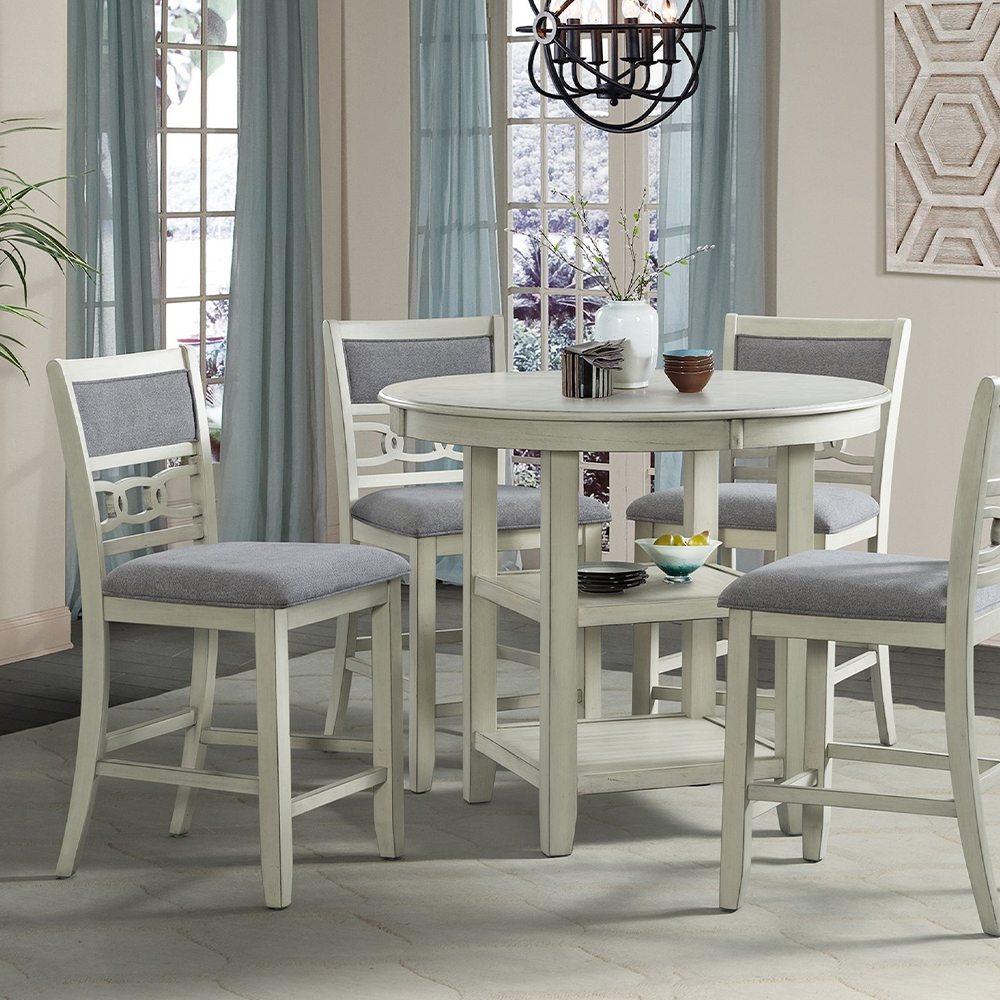 Amherst White Counter Fabric Side Chair ( 2 PER PACK ) | Ellesime International 