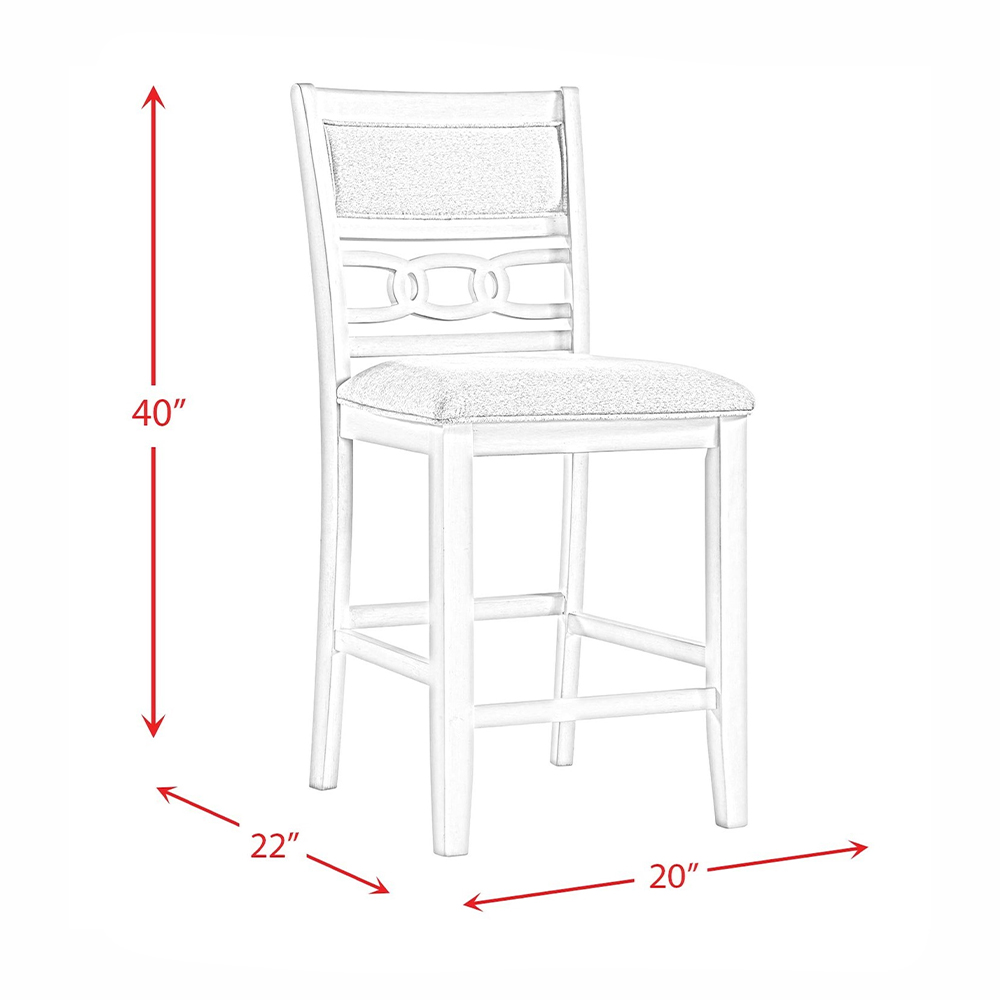 Amherst White Counter Fabric Side Chair ( 2 PER PACK ) | Ellesime International 