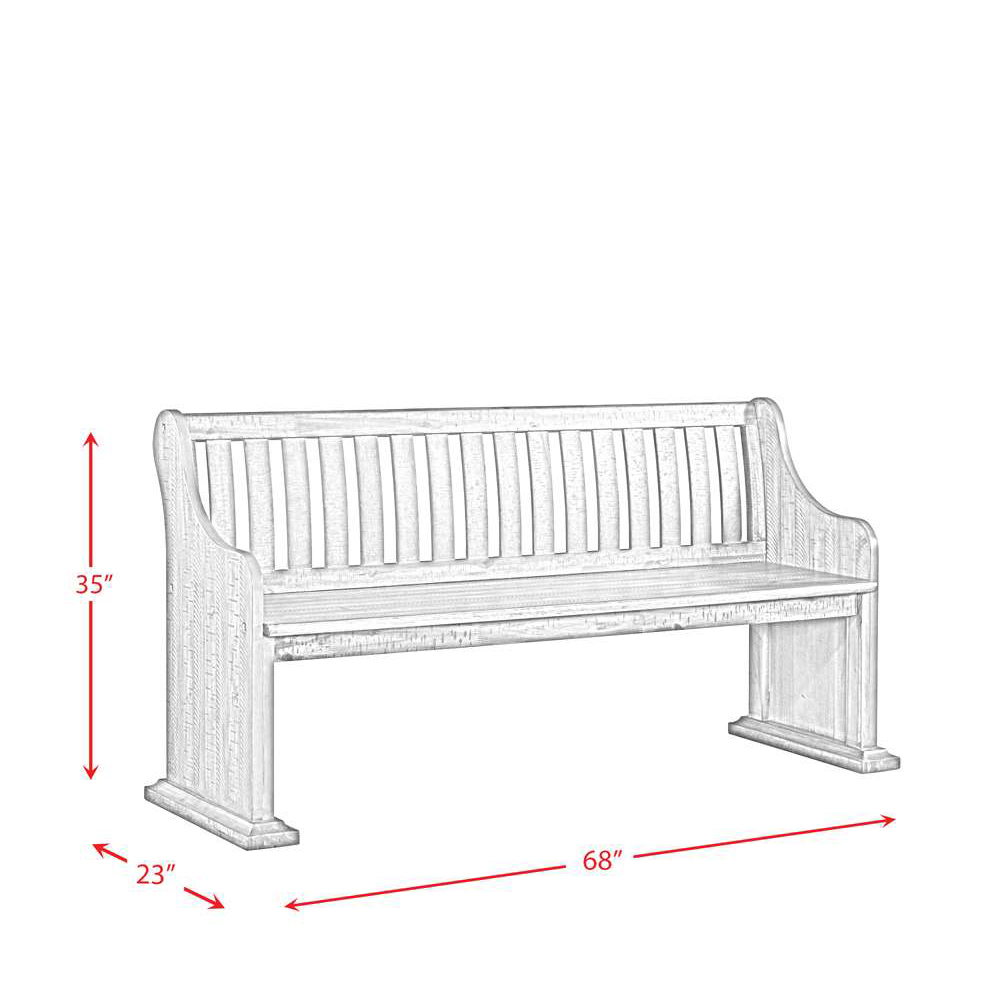 Stone White Dining Pew Bench | Ellesime International 