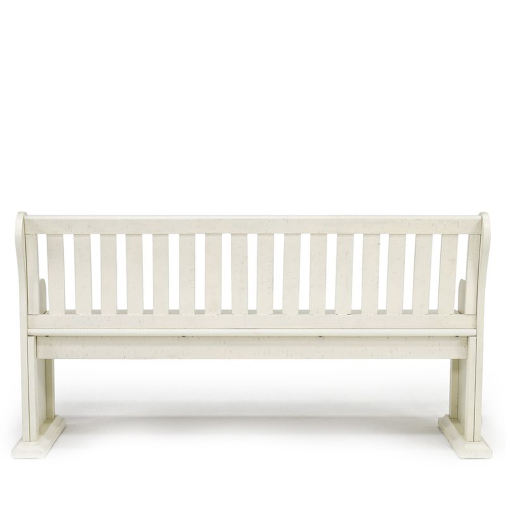 Stone White Dining Pew Bench With Storage | Ellesime International 