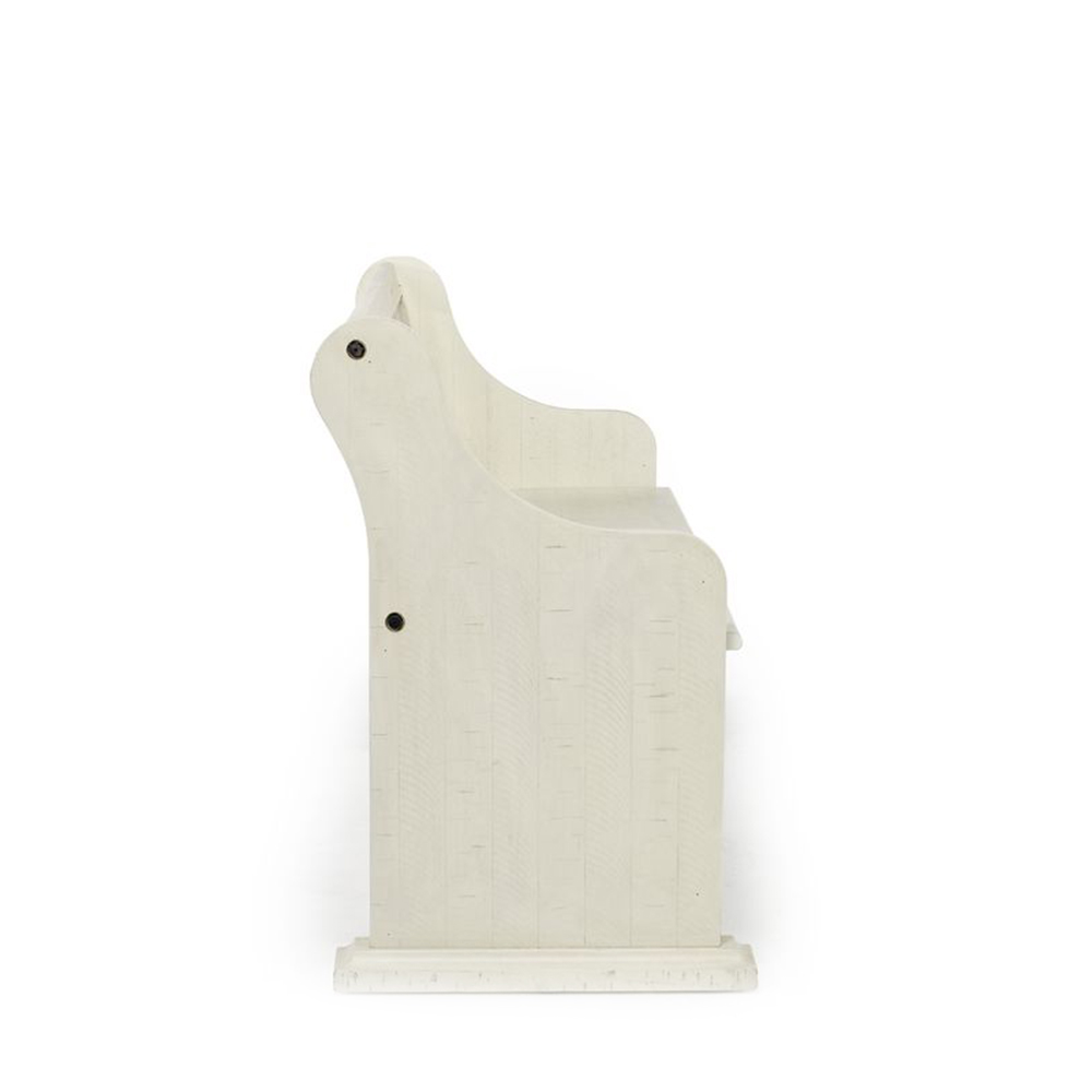 Stone White Dining Pew Bench With Storage | Ellesime International 