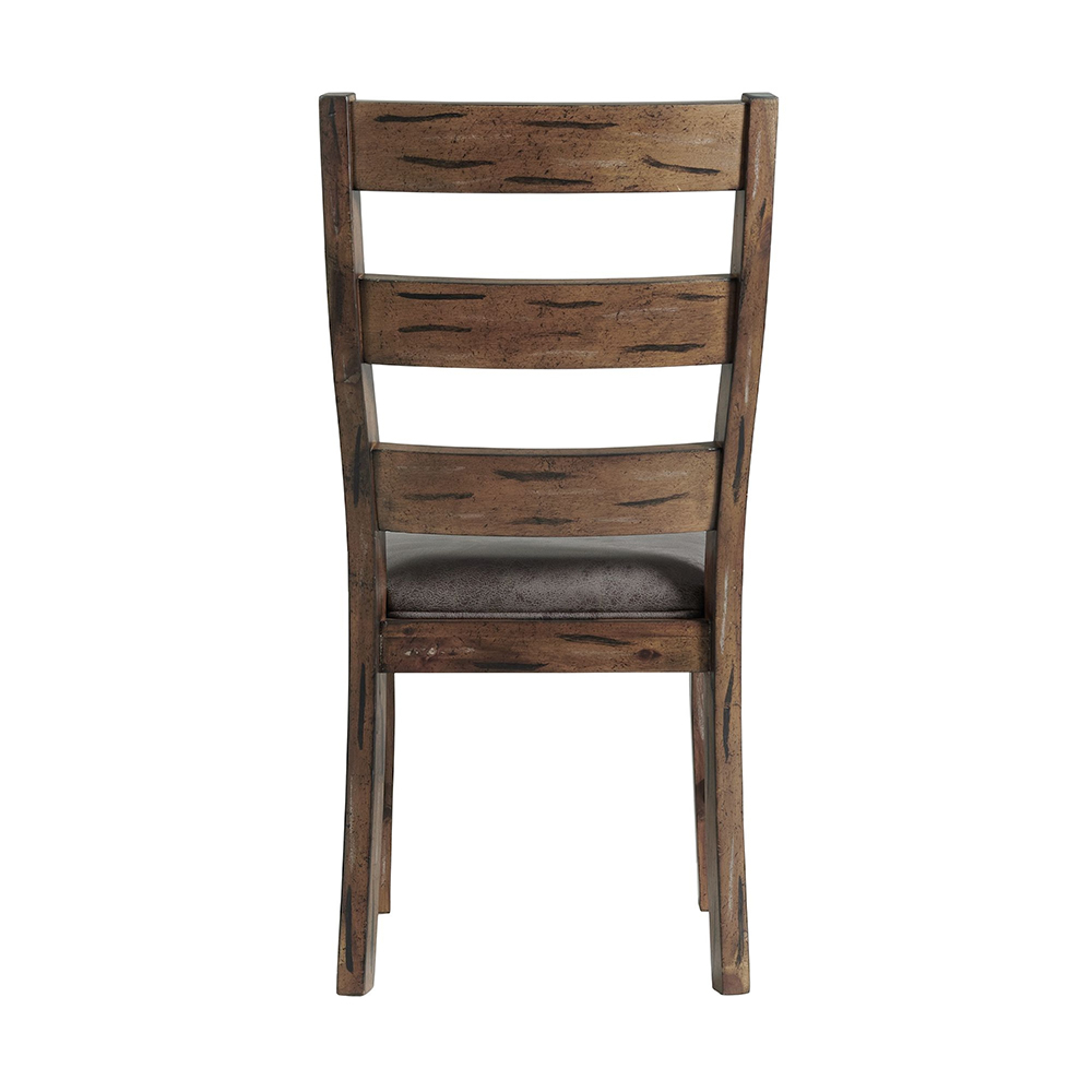 Gramercy Dining Horizontal Slat Back Chair PU Seat ( 2 PER PACK ) | Ellesime International 