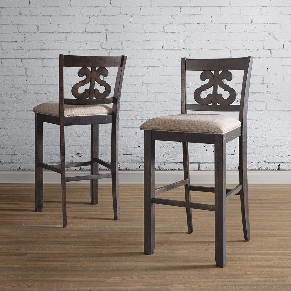 Stone Bar Stool With Fabric 30