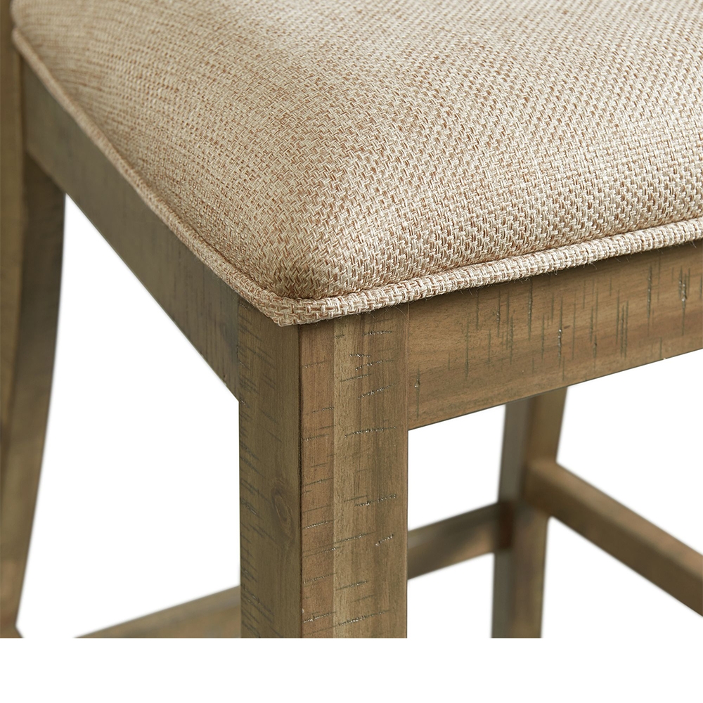 Stone Gray Bar Stool With Fabric 30