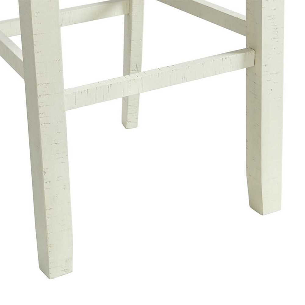 Stone White Bar Stool With Fabric 30