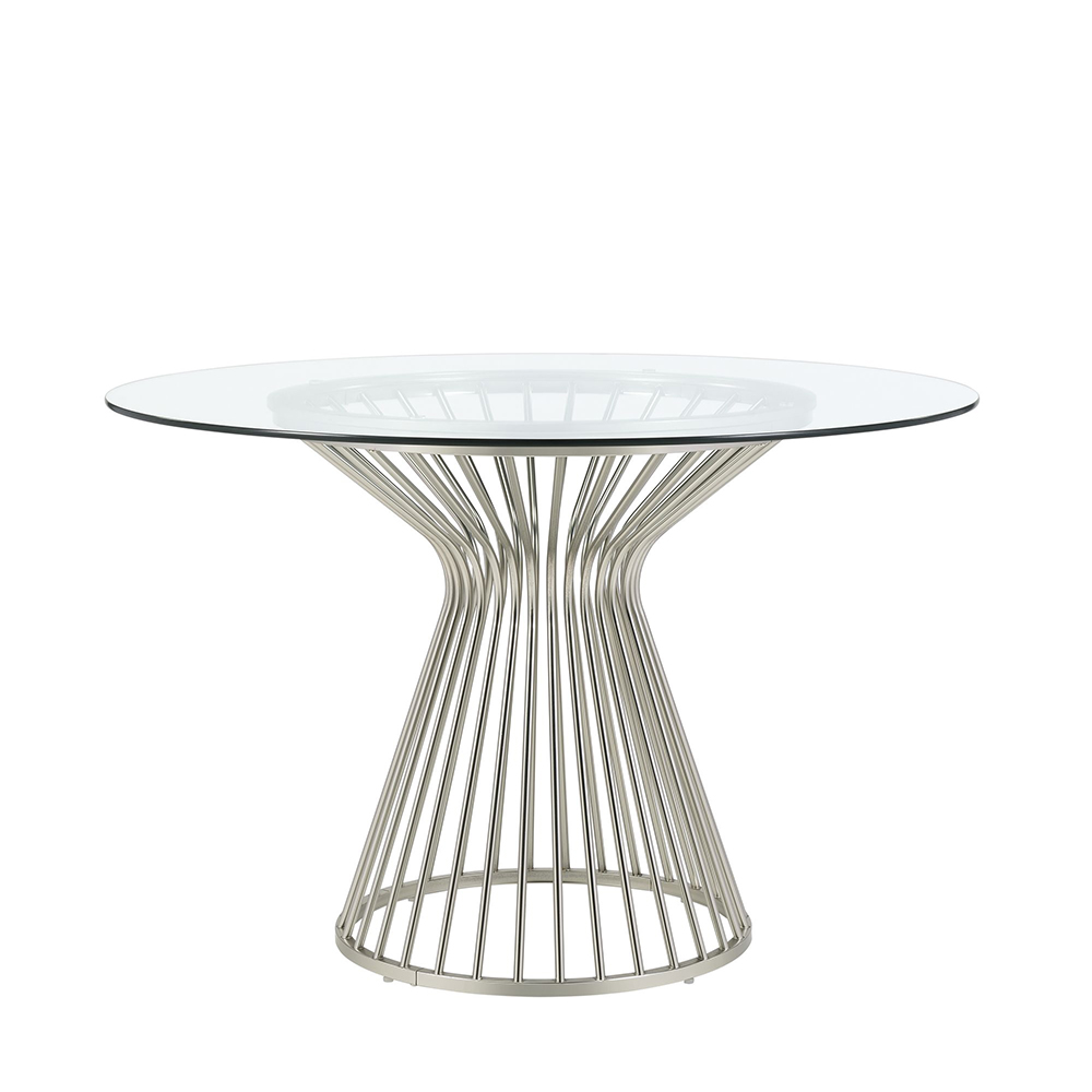 Lavinia Chrome Dining Table Complete Chrome Base | Ellesime International 