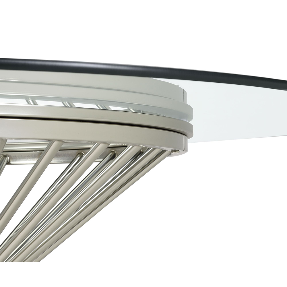 Lavinia Chrome Dining Table Complete Chrome Base | Ellesime International 