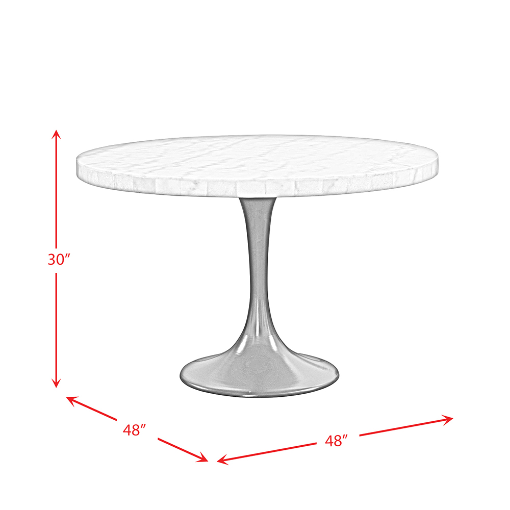 Celeste Round Dining Table White Base | Ellesime International 