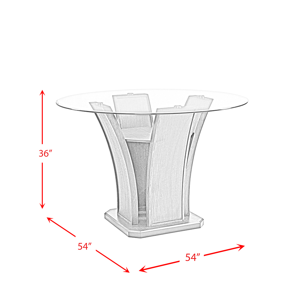 Dapper Walnut Round Counter Table | Ellesime International 