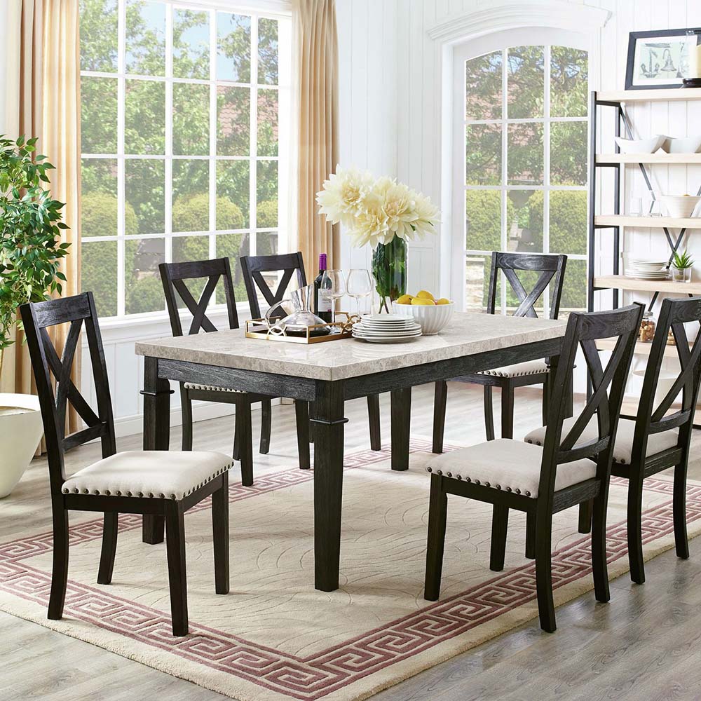 Greystone Marble Dining Table | Ellesime International 