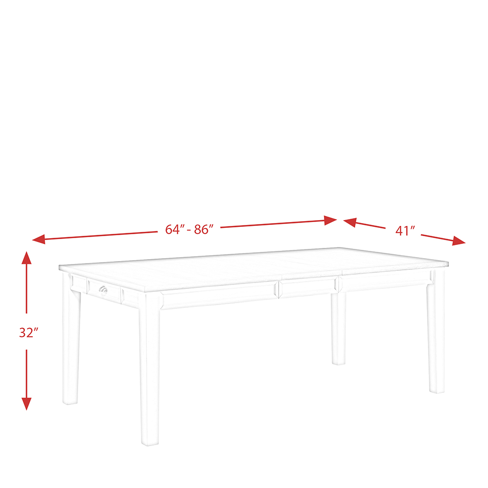 Kayla Two Tone Dining Table With Grey Top | Ellesime International 