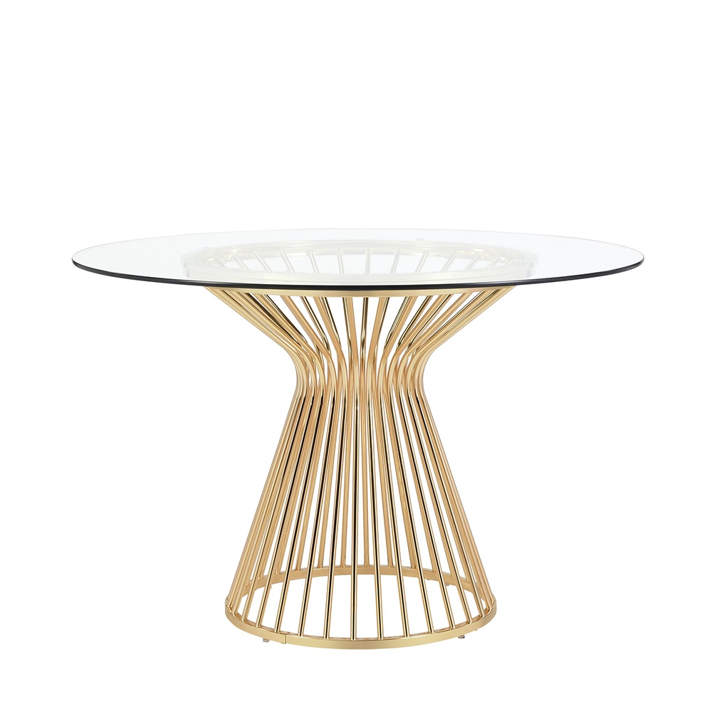Lavinia Gold Dining Table Complete Gold Base | Ellesime International 