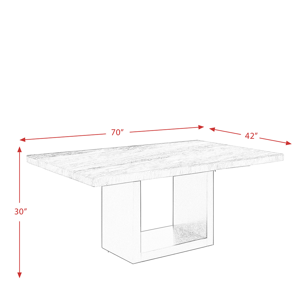 Valentino White Marble Dining Table | Ellesime International 