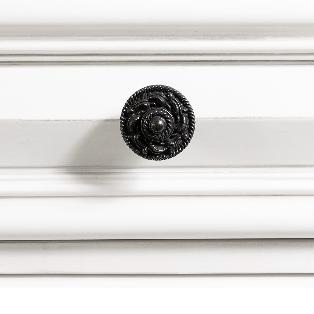 Calloway White Five Piece Set with Queen Panel Bed ( Dr, Mr, Chest, NS and Bed ) | Ellesime International 