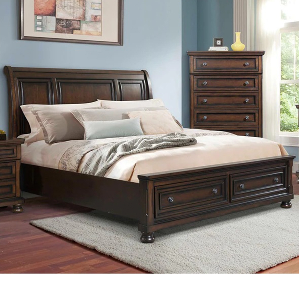 Kingston Five Piece Set with Queen Storage Bed ( Dr, Mr, Chest, NS and Bed ) | Ellesime International 