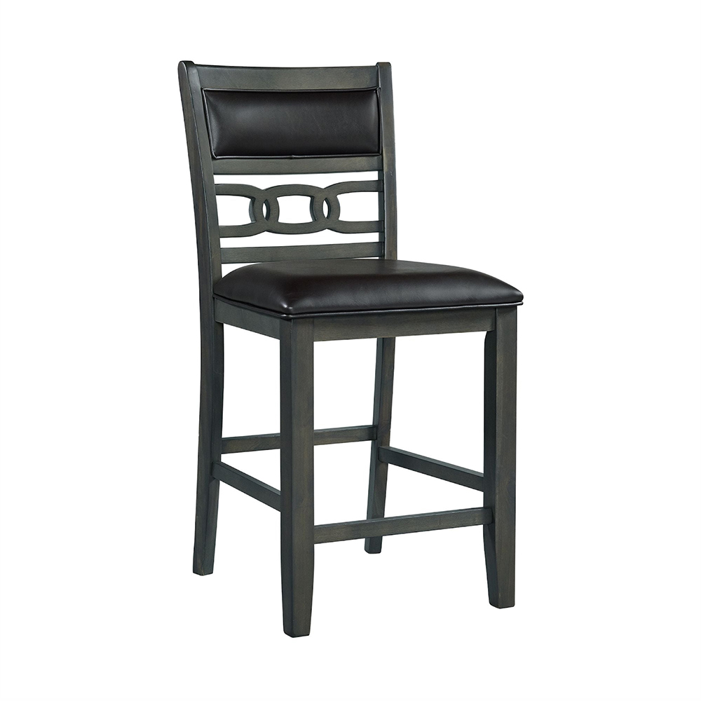 Amherst Grey Counter Five Piece Set ( Counter Table, Four Side Chairs ) | Ellesime International 