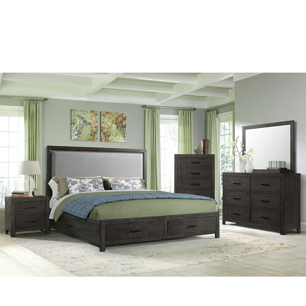 Ellesime International  | Shelby Five Piece Set with Queen Bed ( Dr, Mr, Chest, NS and Bed )