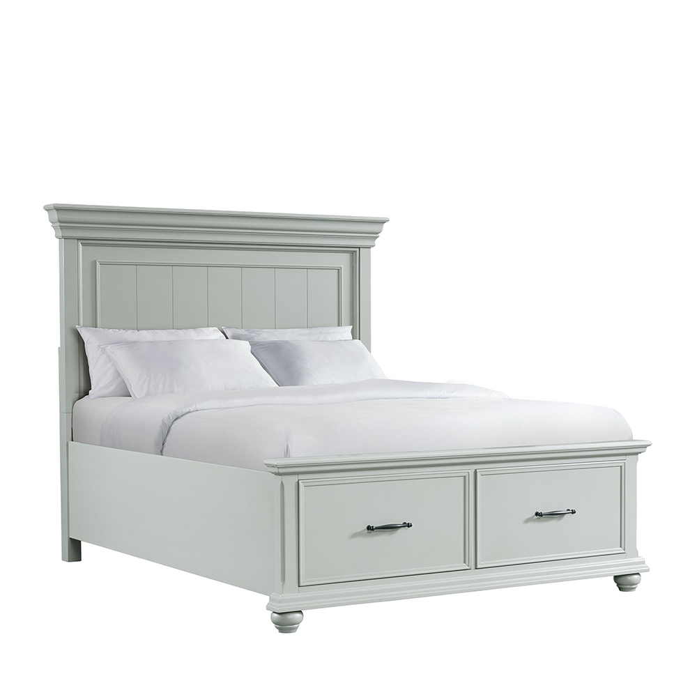 Slater Grey Five Piece Set with Queen Storage Bed ( Dr, Mr, Chest, NS and Bed ) | Ellesime International 
