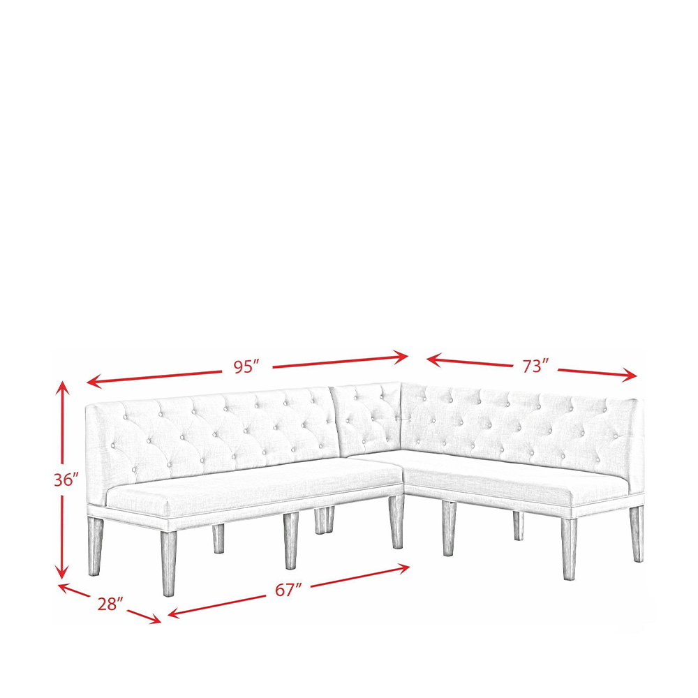 Collins Dining Laf Sofa & Sofa with Three Seats | Ellesime International 