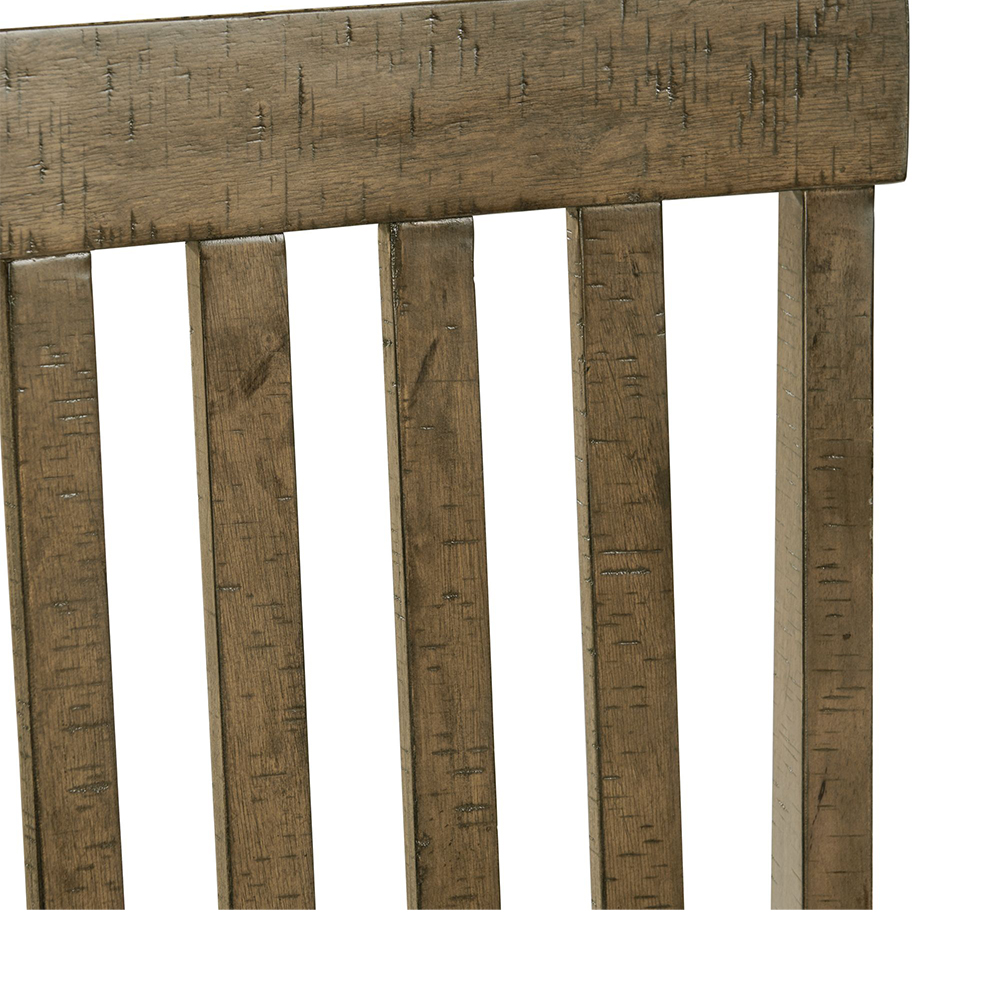 Stone Gray Dining Six Piece Set ( Dining Table, Four Side Chairs, Pew Bench ) | Ellesime International 