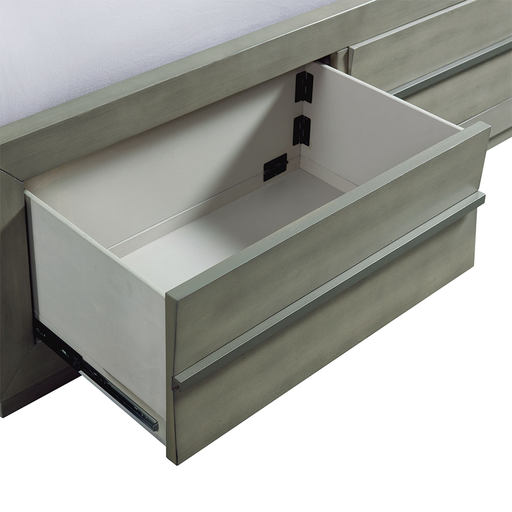 Zig Five Piece Set with Queen Storage Bed ( Dr, Mr, Chest, NS and Bed ) | Ellesime International 