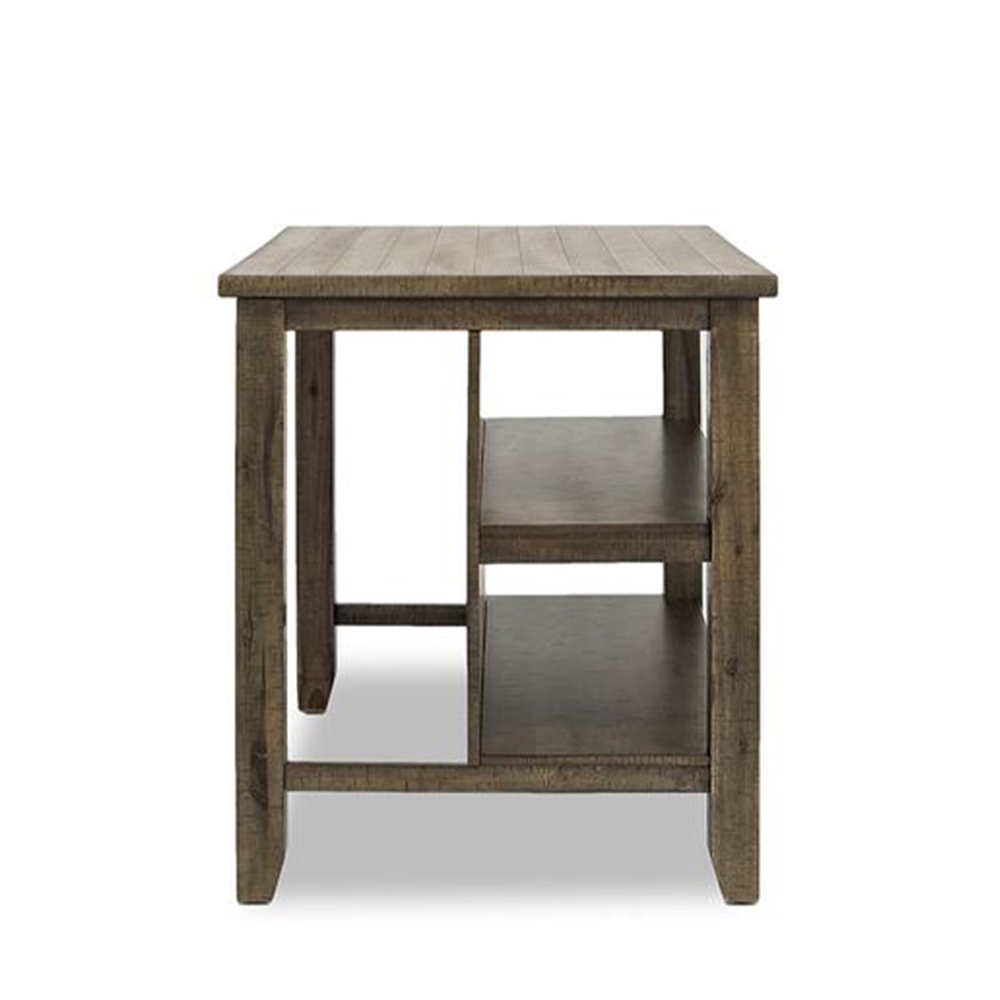 Stone Grey Kitchen Three Piece Set ( Kitchen Island, Two Barstools ) | Ellesime International 