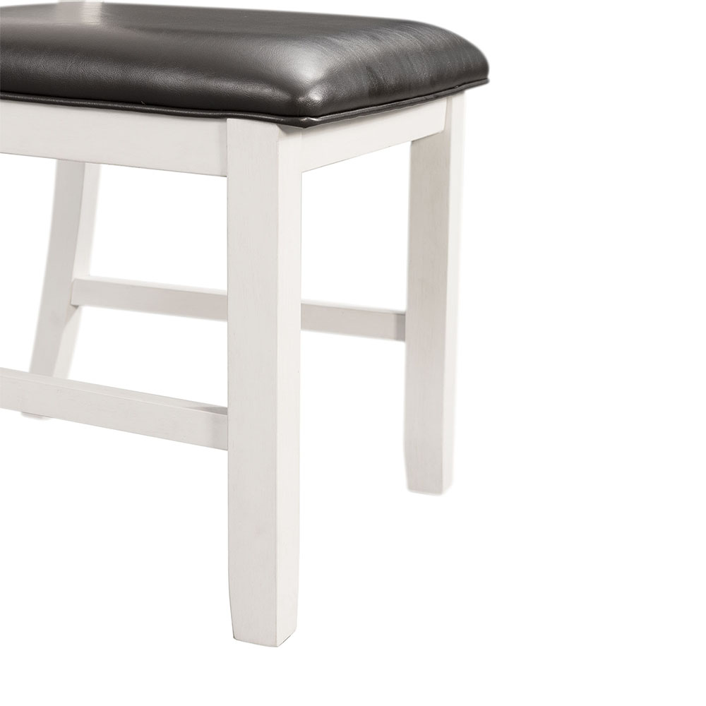 Martin Five Piece Dining Set ( Dark Brown Top - White Base ) | Ellesime International 