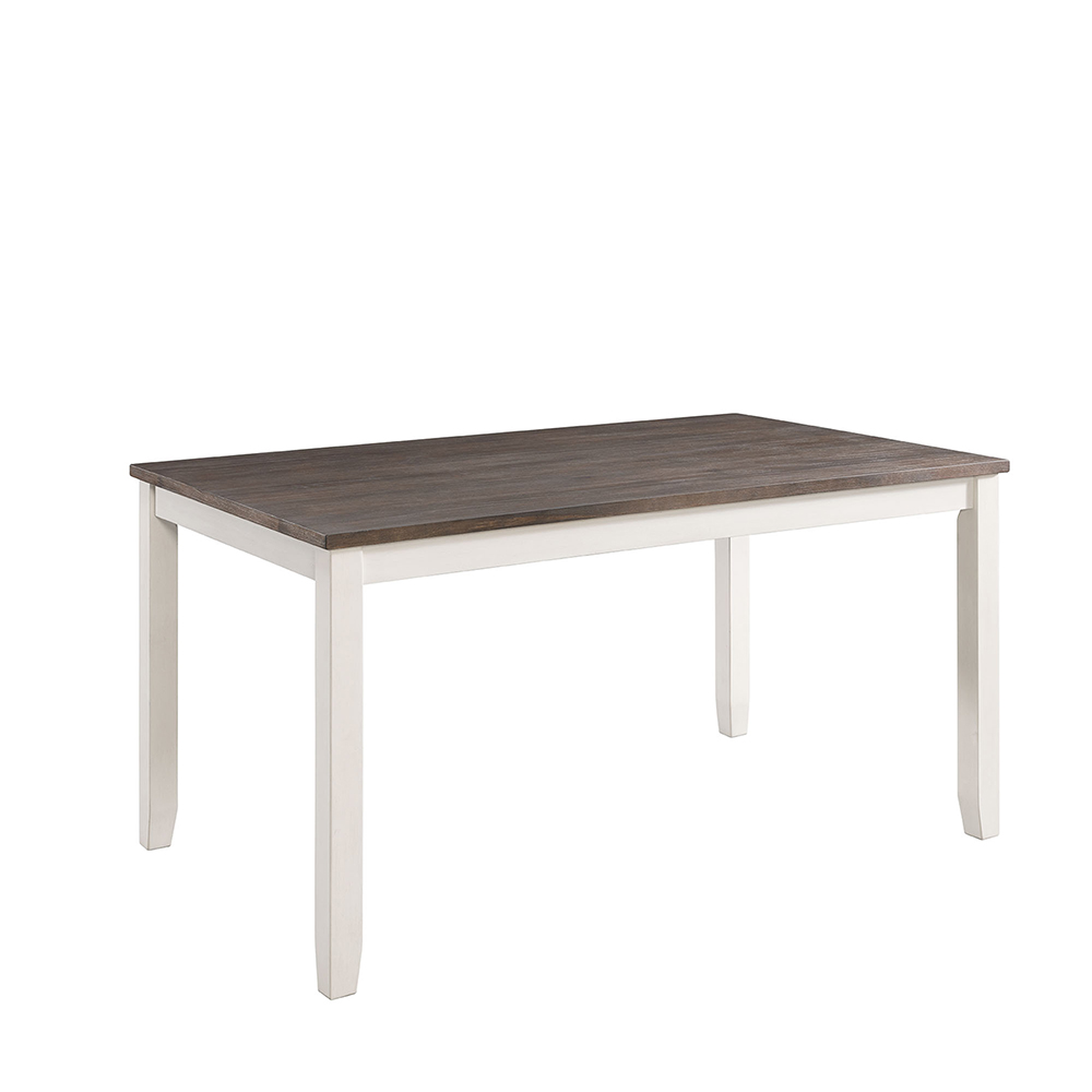 Martin Five Piece Dining Set ( Dark Brown Top - White Base ) | Ellesime International 