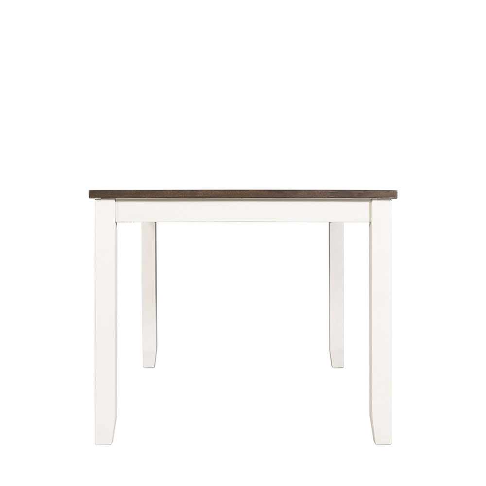Martin Five Piece Dining Set ( Dark Brown Top - White Base ) | Ellesime International 