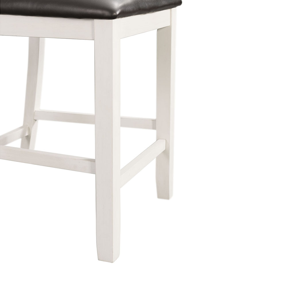 Martin Six Piece Counter Set ( Dark Brown Top - White Base ) | Ellesime International 