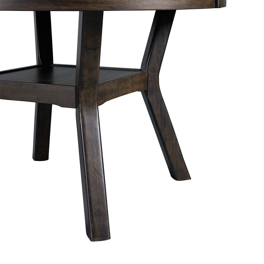 Amherst Dark Dining Five Piece Set ( Dining Table, Four Fabric Side Chairs ) | Ellesime International 