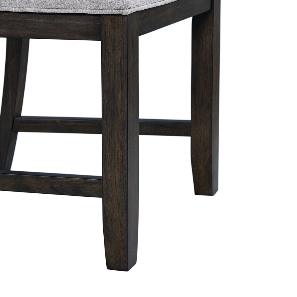 Amherst Dark Dining Five Piece Set ( Dining Table, Four Fabric Side Chairs ) | Ellesime International 