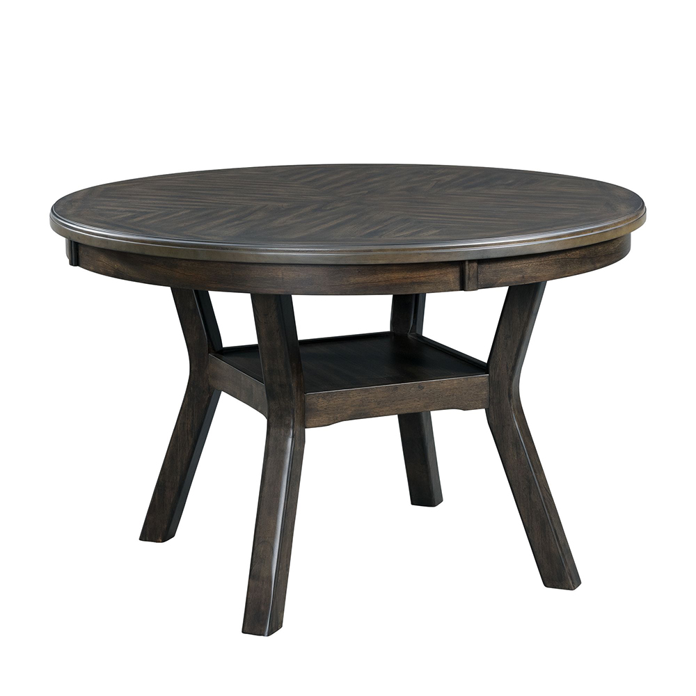 Amherst Dark Dining Five Piece Set ( Dining Table, PU Cushion Four Side Chairs ) | Ellesime International 