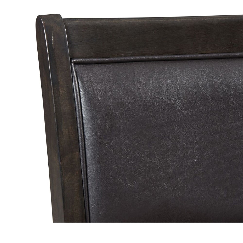 Amherst Dark Dining Five Piece Set ( Dining Table, PU Cushion Four Side Chairs ) | Ellesime International 