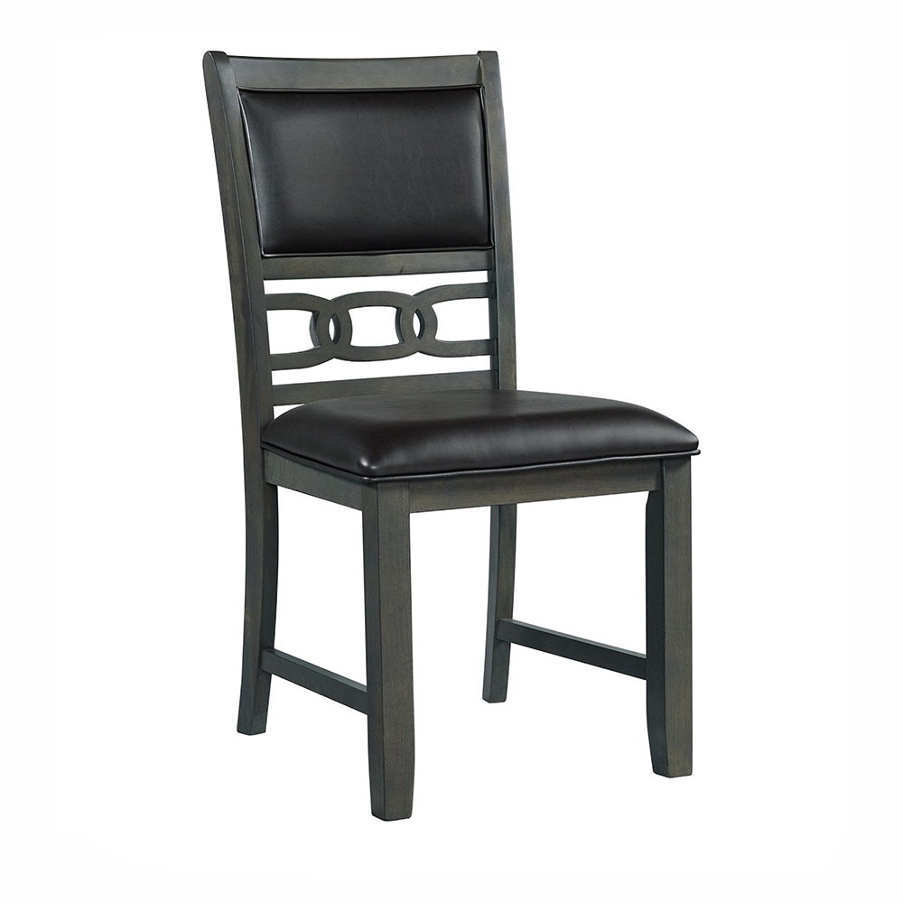 Amherst Grey Dining Five Piece Set ( Dining Table, Four PU Cushion Side Chairs ) | Ellesime International 