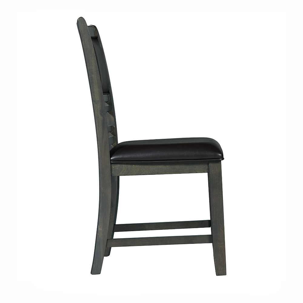 Amherst Grey Dining Five Piece Set ( Dining Table, Four PU Cushion Side Chairs ) | Ellesime International 