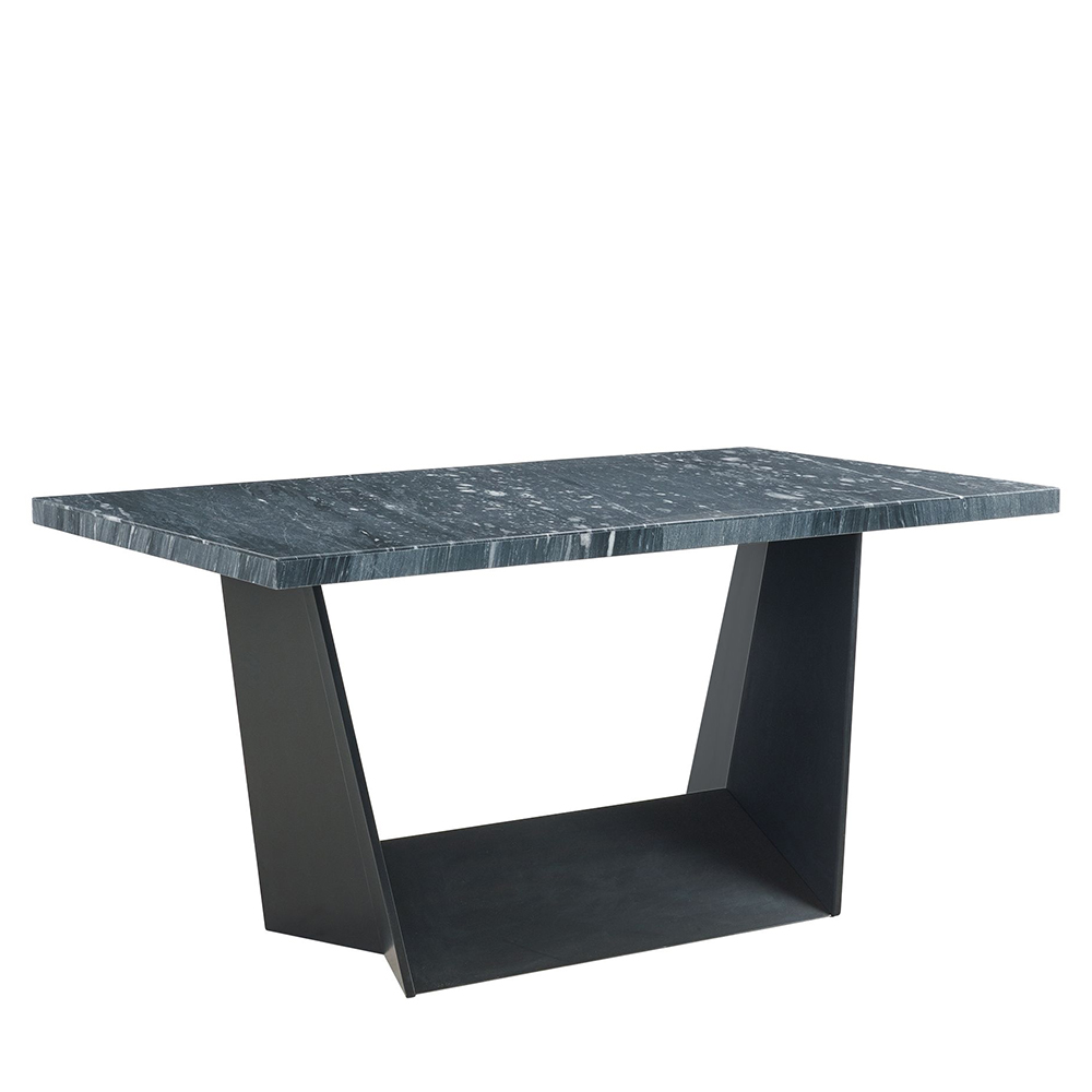Beckley Dark Counter Five Piece Set ( Dining Table, Four Grey Velvet Side Chairs ) | Ellesime International 